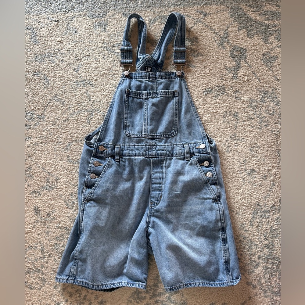 GAP Blue Denim Overalls with Adjustable Straps